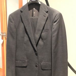 Coppley Men's Two Piece Suit - Charcoal Microcheck